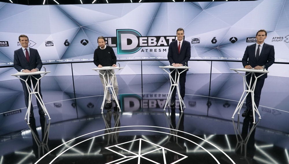 23A: El Debate Decisivo - La pregunta inicial de Pedro Sánchez, Albert Rivera, Pablo Casado y Pablo Iglesias 