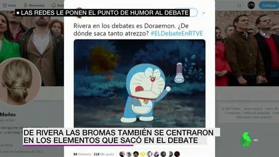 Rivera y Doraemon, Casado y Harvard, Sánchez y el Falcon e Iglesias y la astrología: los memes del debate de TVE Rivera y Doraemon, Casado y Harvard, Sánchez y el Falcon e Iglesias y la astrología: los memes del debate de TVE