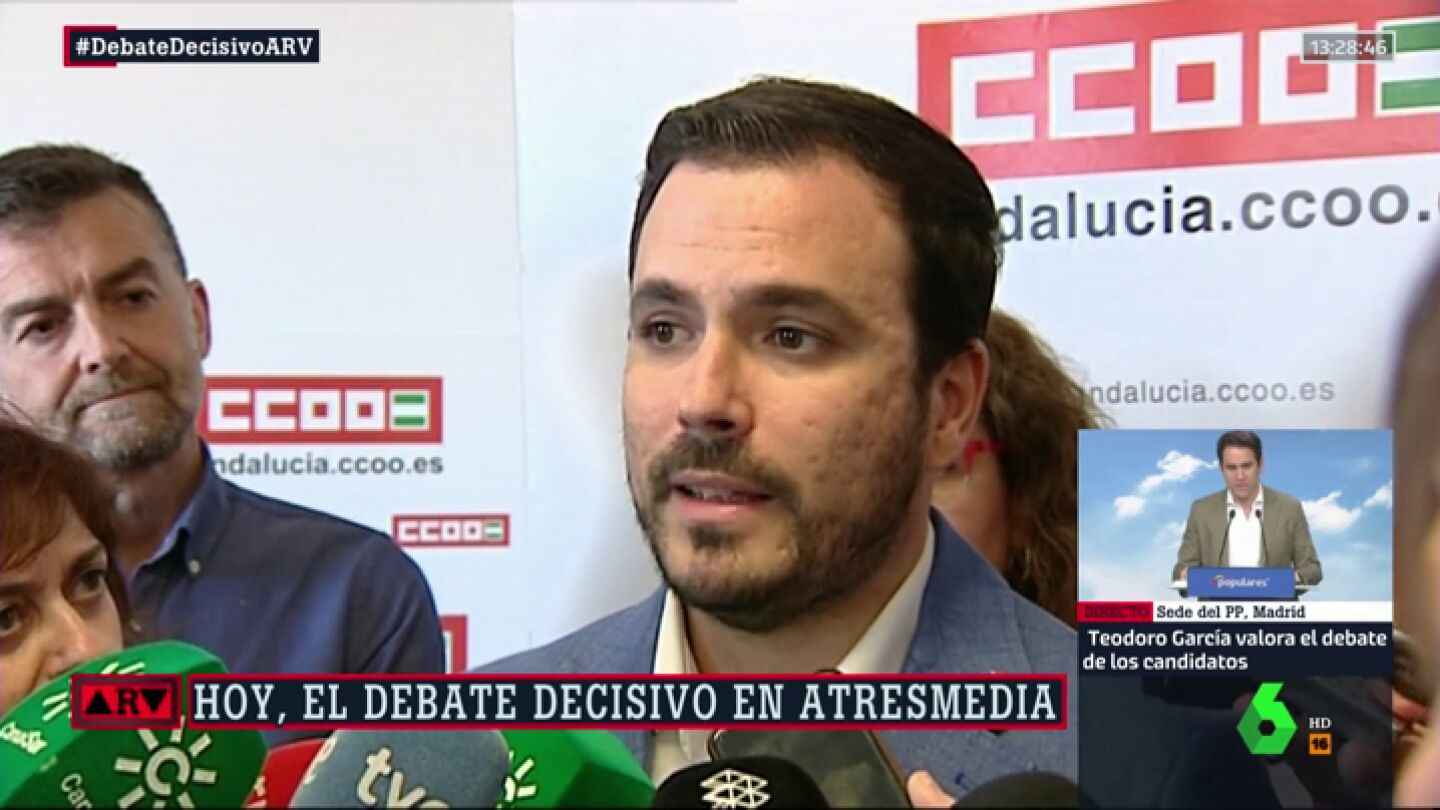 El coordinador federal de IU, Alberto Garz&oacute;n