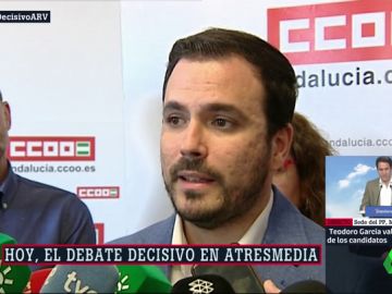 El coordinador federal de IU, Alberto Garzón El coordinador federal de IU, Alberto Garzón
