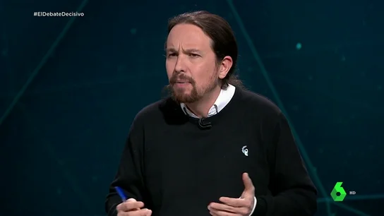 Pablo Iglesias en el debate de Atresmedia Pablo Iglesias en el debate de Atresmedia