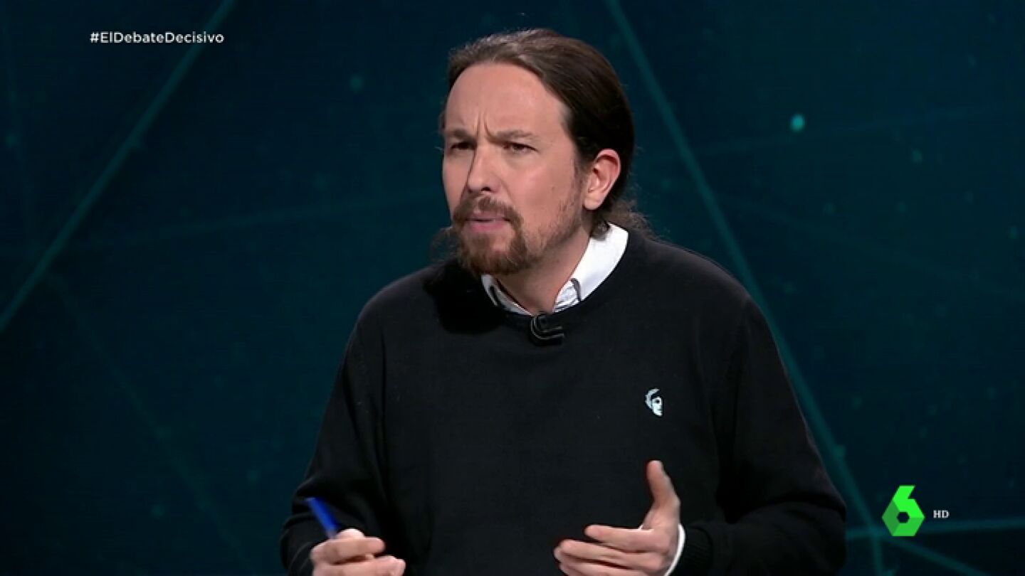 Pablo Iglesias en el debate de Atresmedia