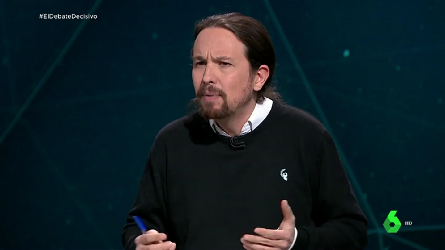 Pablo Iglesias en el debate de Atresmedia Pablo Iglesias en el debate de Atresmedia