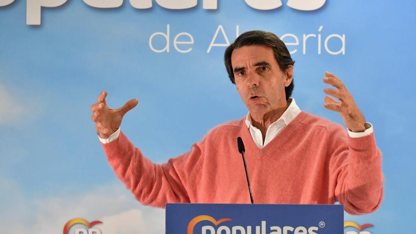 Jos&eacute; Mar&iacute;a Aznar en un acto del PP