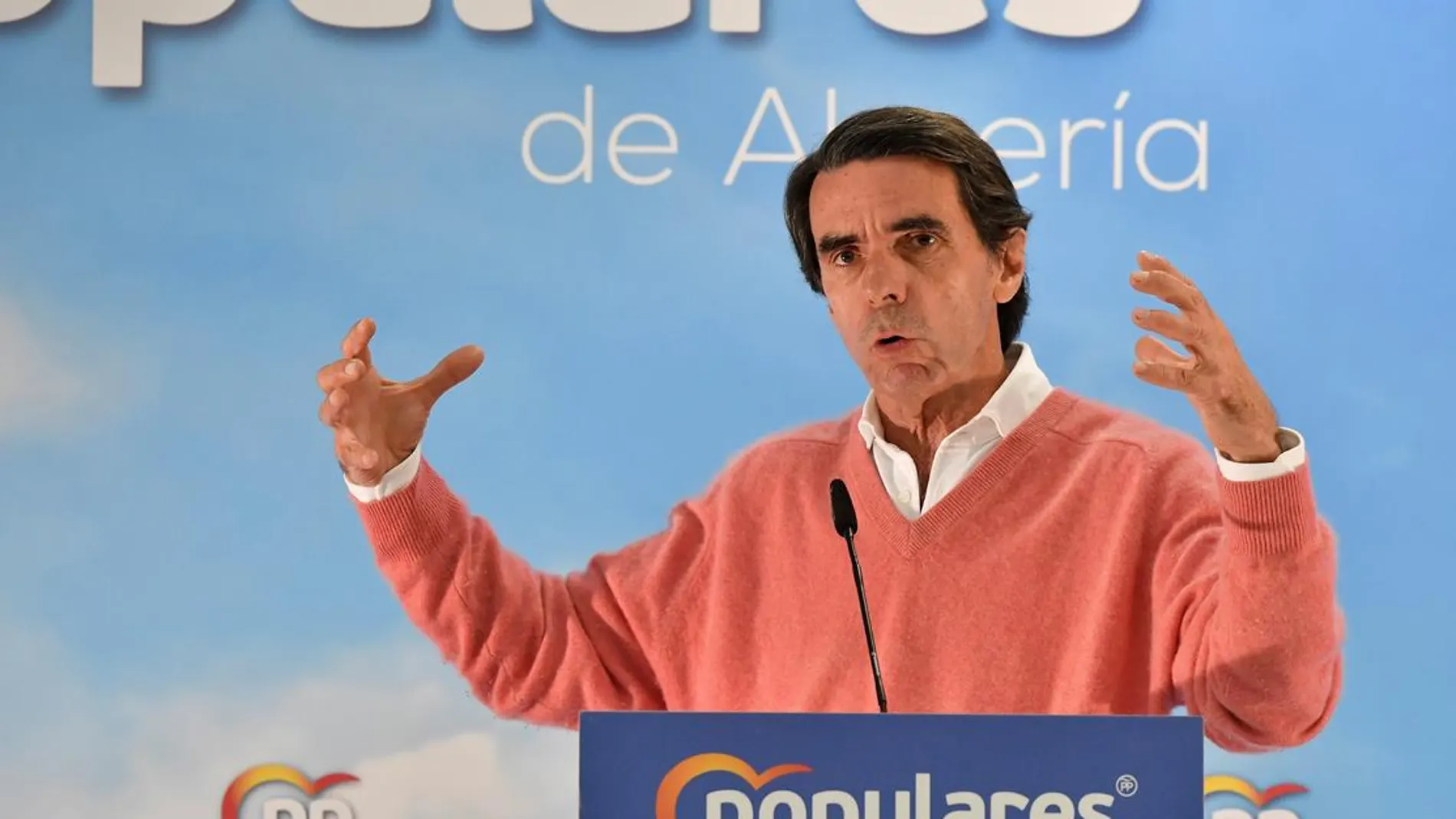 José María Aznar en un acto del PP