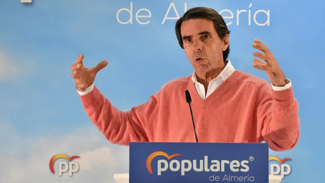 José María Aznar en un acto del PP