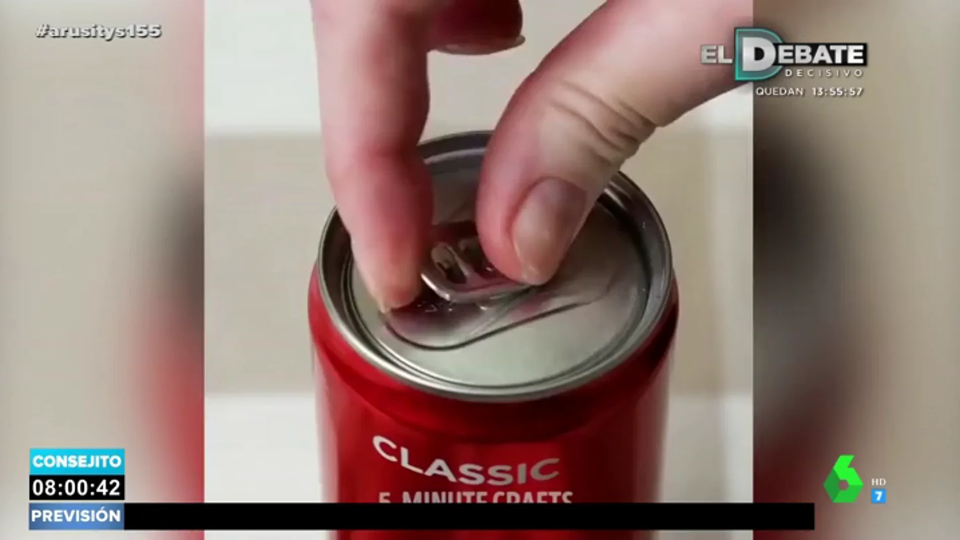 Este es el inesperado (pero efectivo) truco para abrir una lata sin que se te rompa la anilla