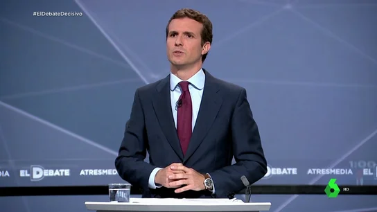Pablo Casado en el Debate de Atresmedia Pablo Casado en el Debate de Atresmedia