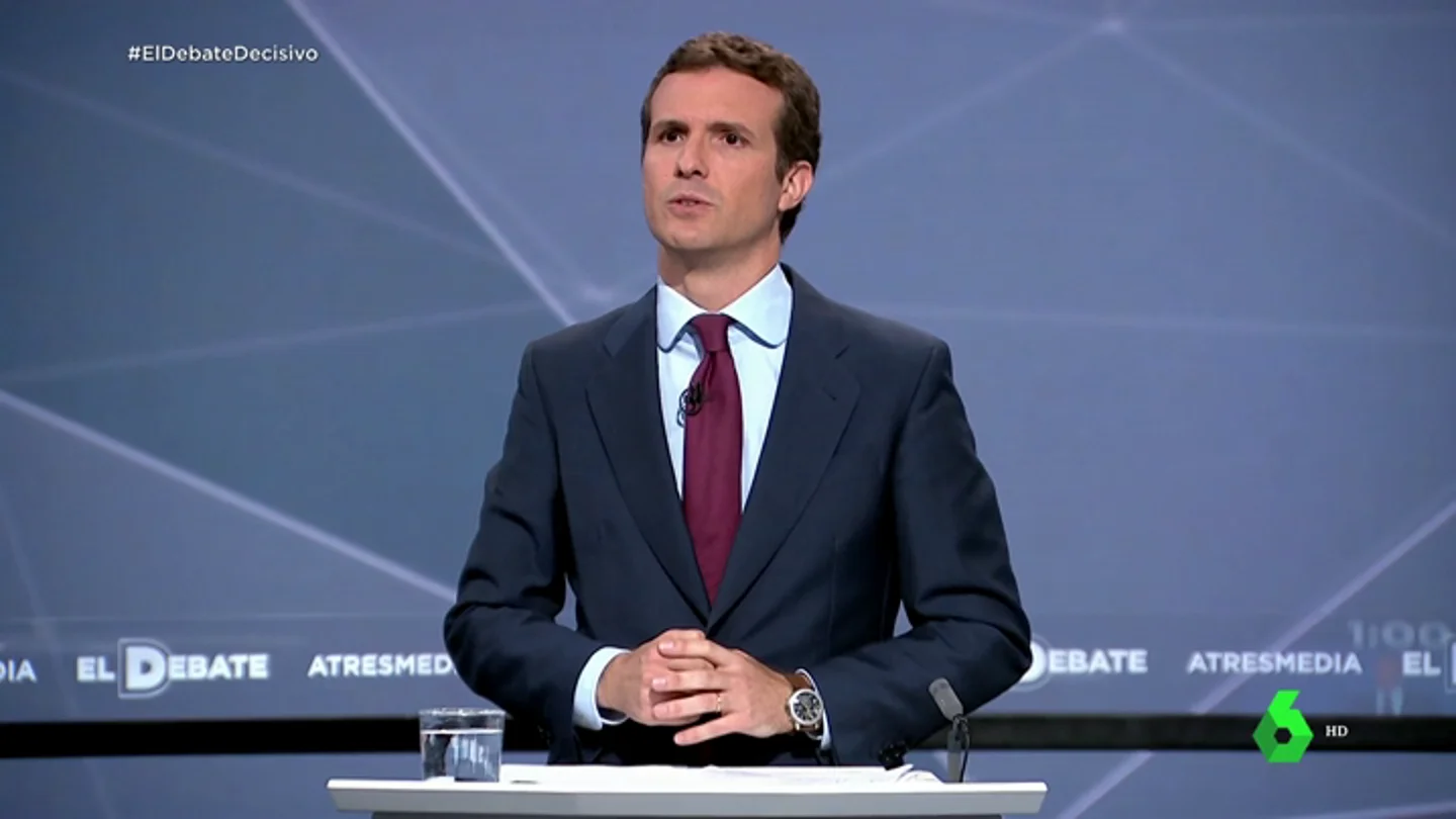 Pablo Casado en el Debate de Atresmedia Pablo Casado en el Debate de Atresmedia