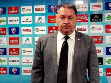 El presidente del Huesca, Agustín Lasaosa. El presidente del Huesca, Agustín Lasaosa.