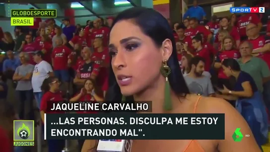 Una jugadora de volibol se desmaya en pleno directo Una jugadora de volibol se desmaya en pleno directo