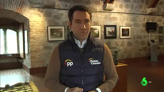 Teodoro García Egea con el chaleco el PP Teodoro García Egea con el chaleco el PP