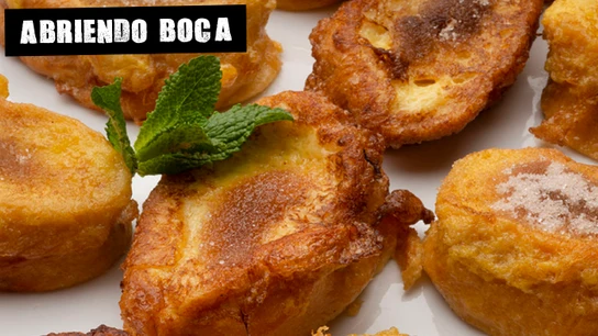 Torrijas light Abriendo boca