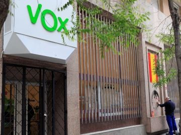 Fachada de la sede de Vox en Madrid Fachada de la sede de Vox en Madrid