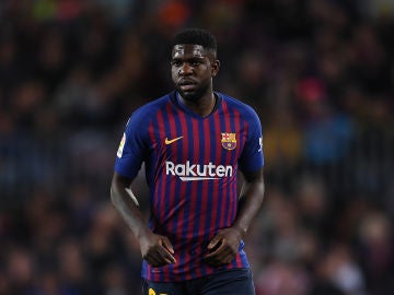 Samuel Umtiti durante un partido de LaLiga Samuel Umtiti durante un partido de LaLiga