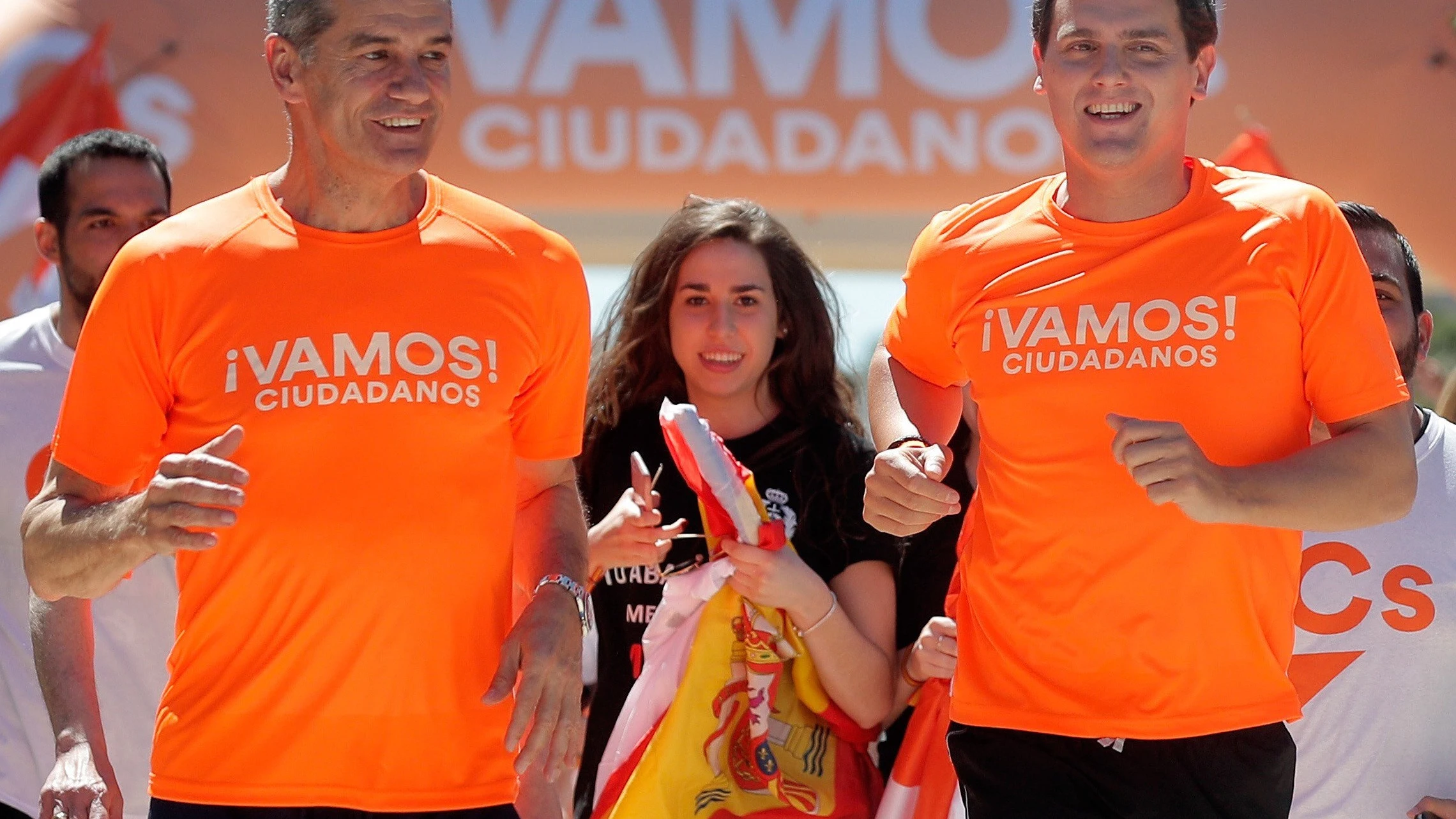 Albert Rivera y Toni Cantó participan en una carrera ciudadana