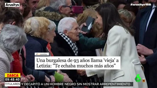 Una señora de Burgos sorprende a la reina Letizia Una señora de Burgos sorprende a la reina Letizia