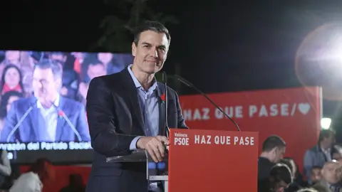Pedro Sánchez en el cierre de campaña del PSOE Pedro Sánchez en el cierre de campaña del PSOE