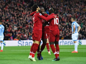 El Liverpool celebra un gol El Liverpool celebra un gol