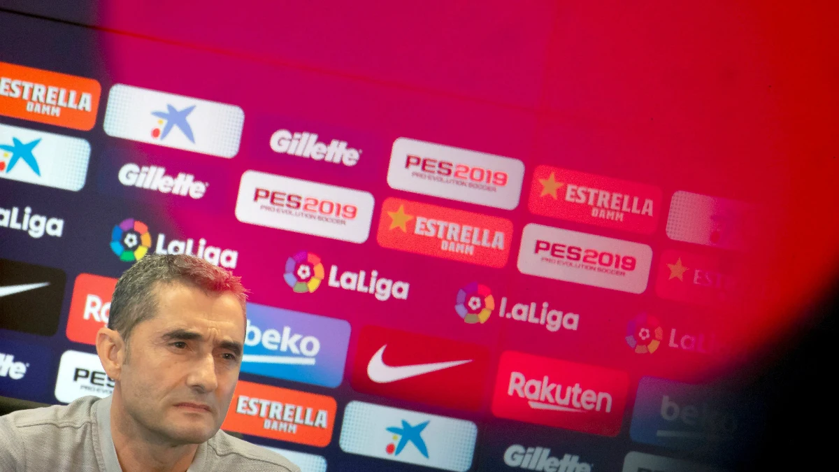 Ernesto Valverde en rueda de prensa