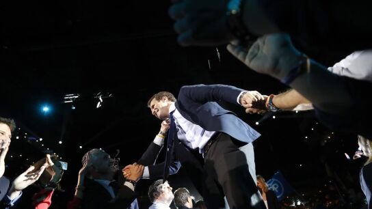 Pablo Casado en el acto de cierre de campa&ntilde;a del PP