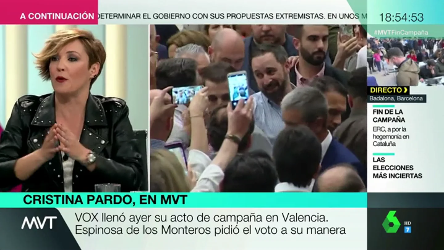 Cristina Pardo, en Más Vale Tarde Cristina Pardo, en Más Vale Tarde