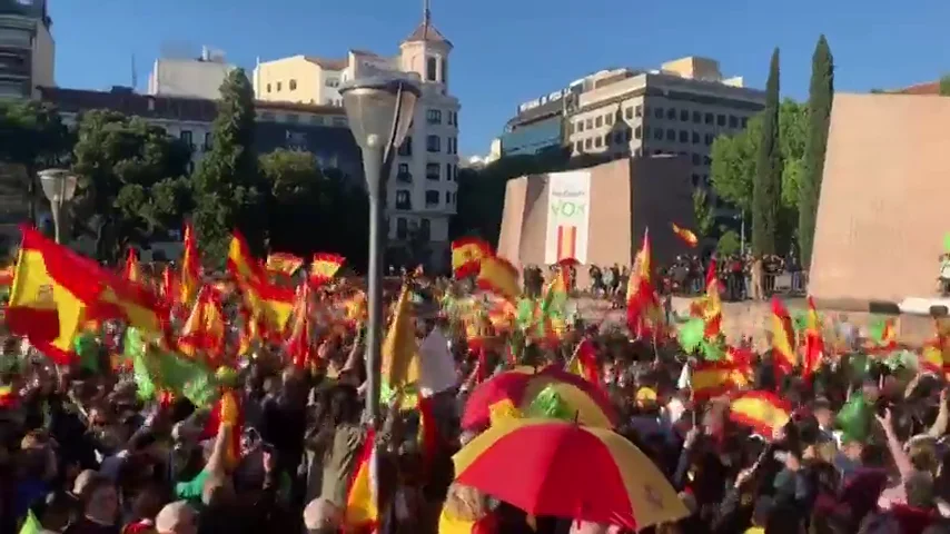 Acto de Vox en la madrileña Plaza de Colón