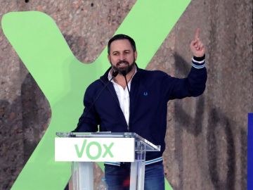 Santiago Abascal en el acto de cierre de campaña de Vox Santiago Abascal en el acto de cierre de campaña de Vox
