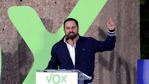 Santiago Abascal en el acto de cierre de campaña de Vox Santiago Abascal en el acto de cierre de campaña de Vox