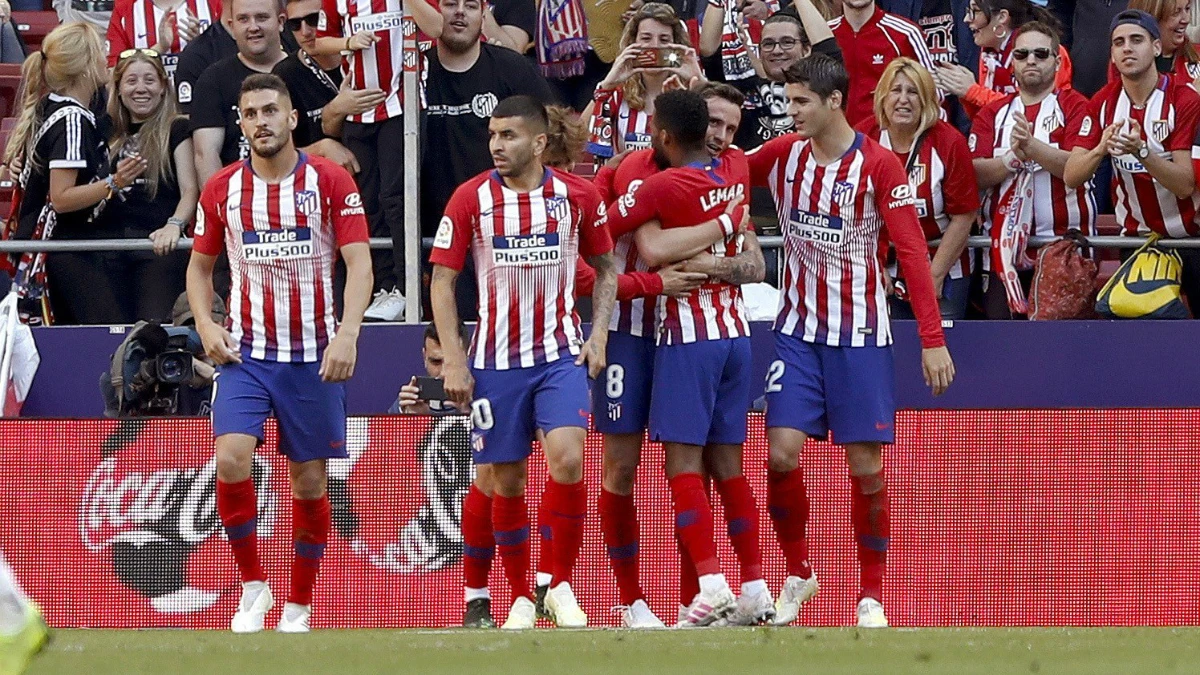 El Atlético celebra un gol