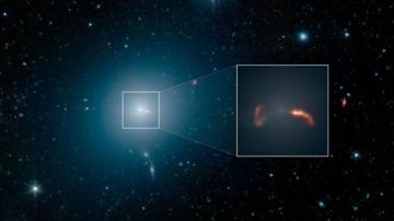Imagen de la galaxia gigante alrededor del primer agujero negro