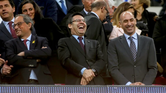 Bartomeu, con Torra y Rubiales Bartomeu, con Torra y Rubiales