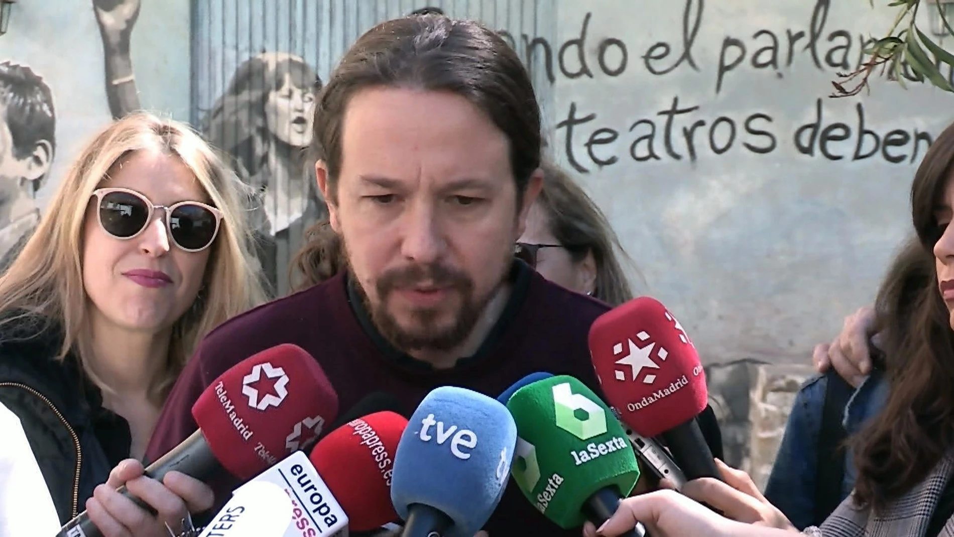 El candidato de Unidas Podemos a la presidencia del gobierno, Pablo Iglesias