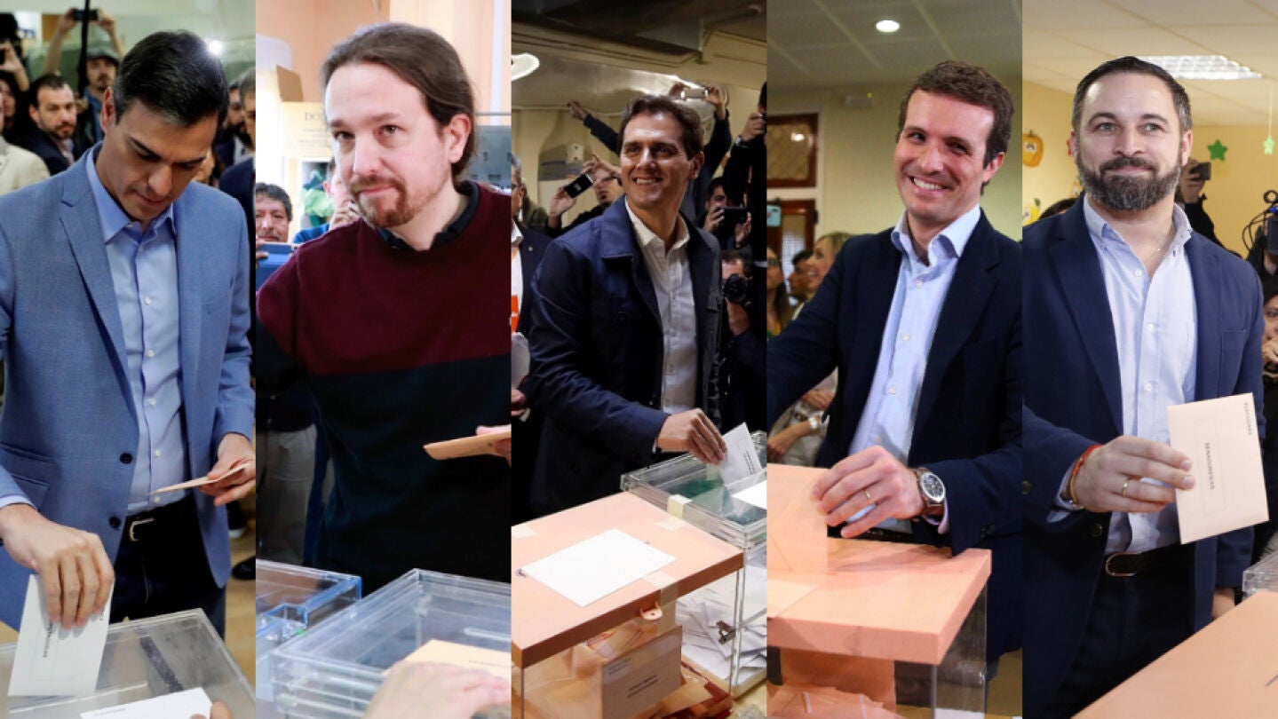 Los candidatos de los principales partidos acuden a votar