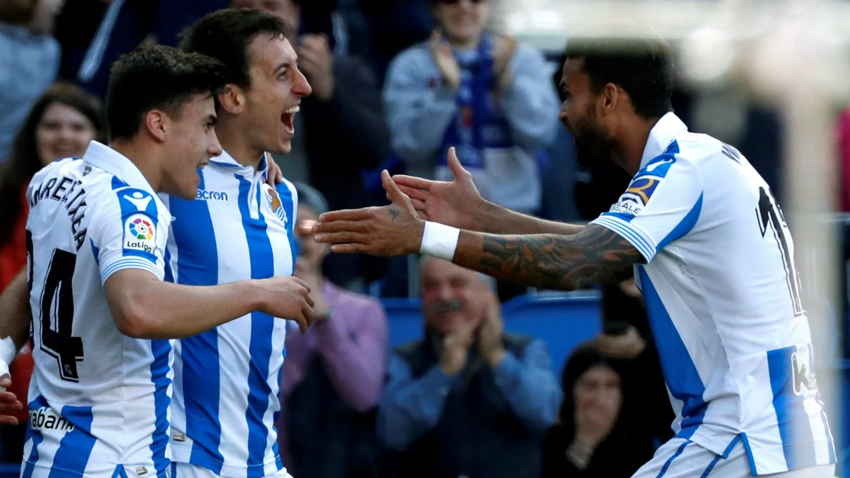 La Real Sociedad celebra un gol