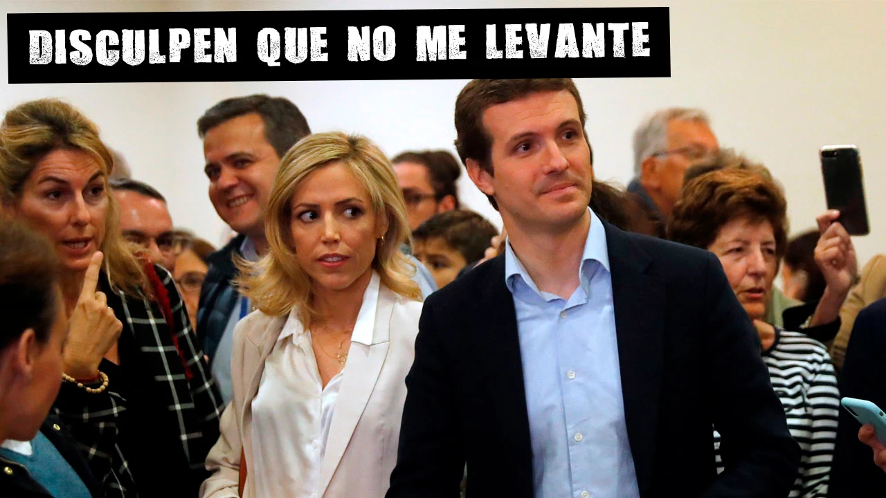 Pablo Casado en su colegio electoral