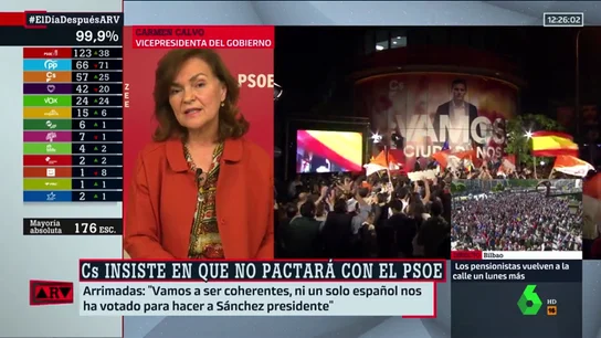 La vicepresidenta del Gobierno, Carmen Calvo La vicepresidenta del Gobierno, Carmen Calvo