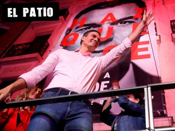 Pedro Sánchez en Ferraz tras la victoria electoral Pedro Sánchez en Ferraz tras la victoria electoral