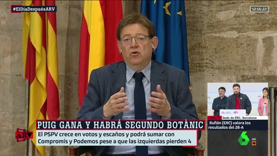 El president de la Generalitat Valenciana, Ximo Puig El president de la Generalitat Valenciana, Ximo Puig