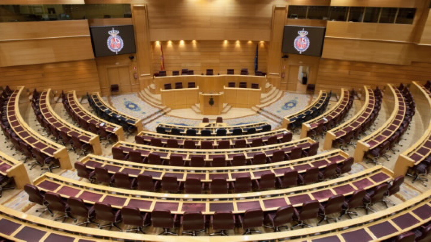 Imagen del Senado vac&iacute;o