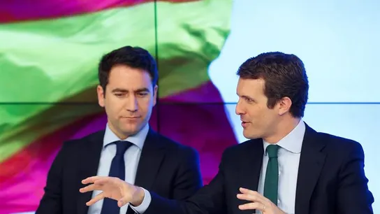 Teodoro García-Egea junto a Pablo Casado Teodoro García-Egea junto a Pablo Casado