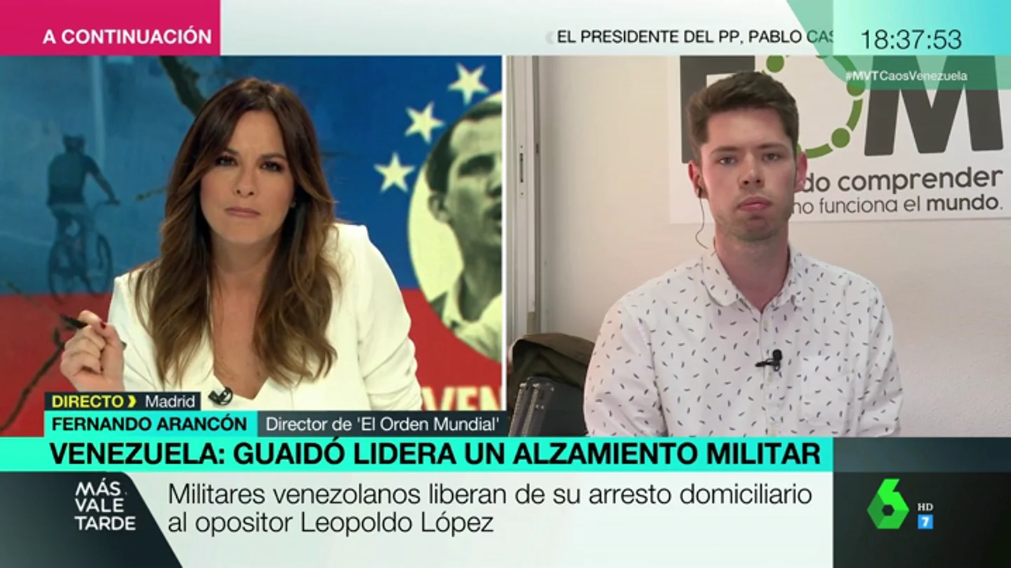 Fernando Arancón, sobre la situación en Venezuela: "Los países que se pronunciaron y reconocieron a Juan Guaidó son ahora rehenes" Fernando Arancón, sobre la situación en Venezuela: "Los países que se pronunciaron y reconocieron a Juan Guaidó son ahora rehenes"