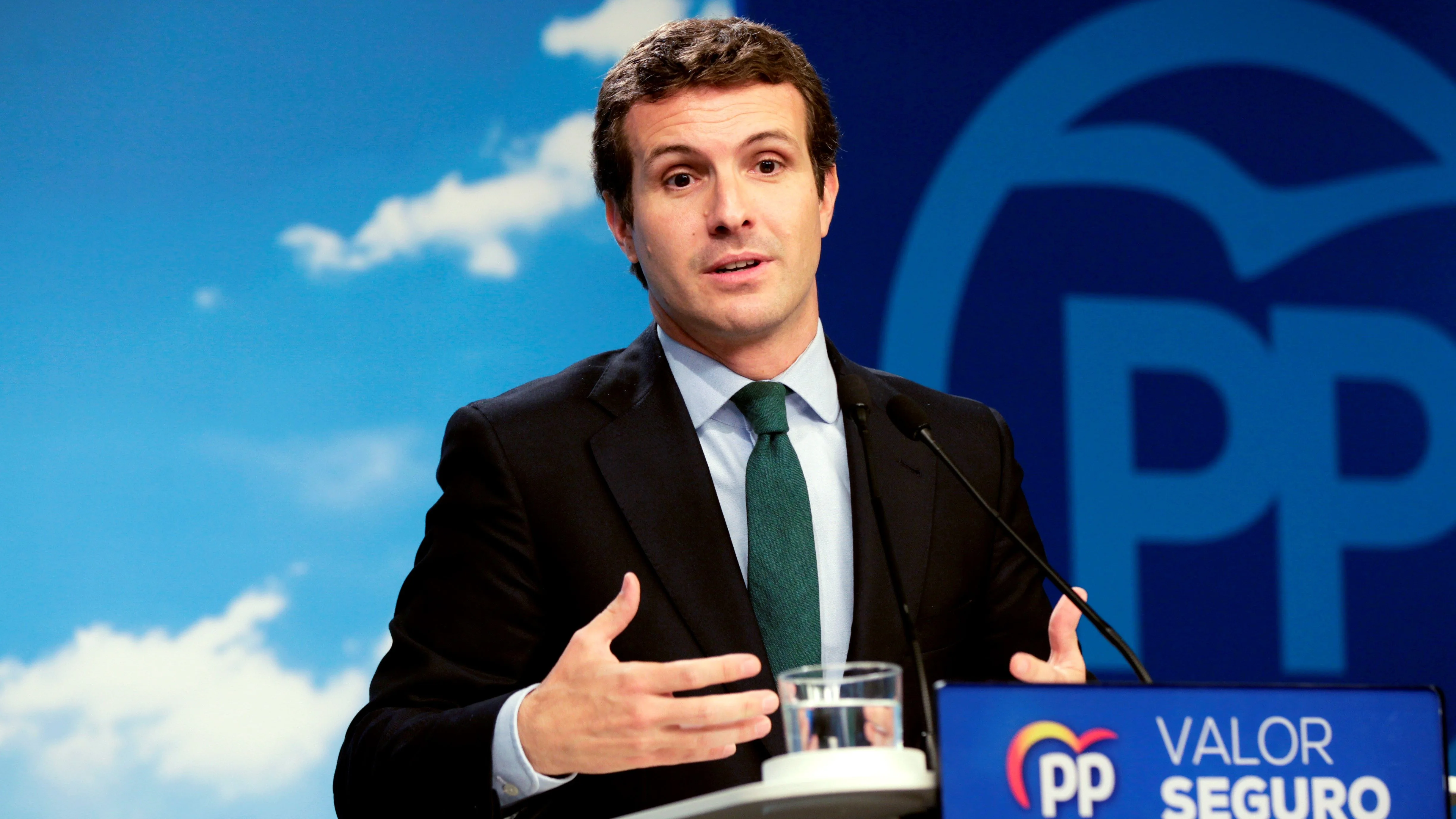 El líder del PP, Pablo Casado