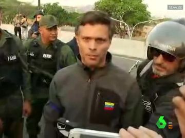 Leopoldo López, tras ser liberado