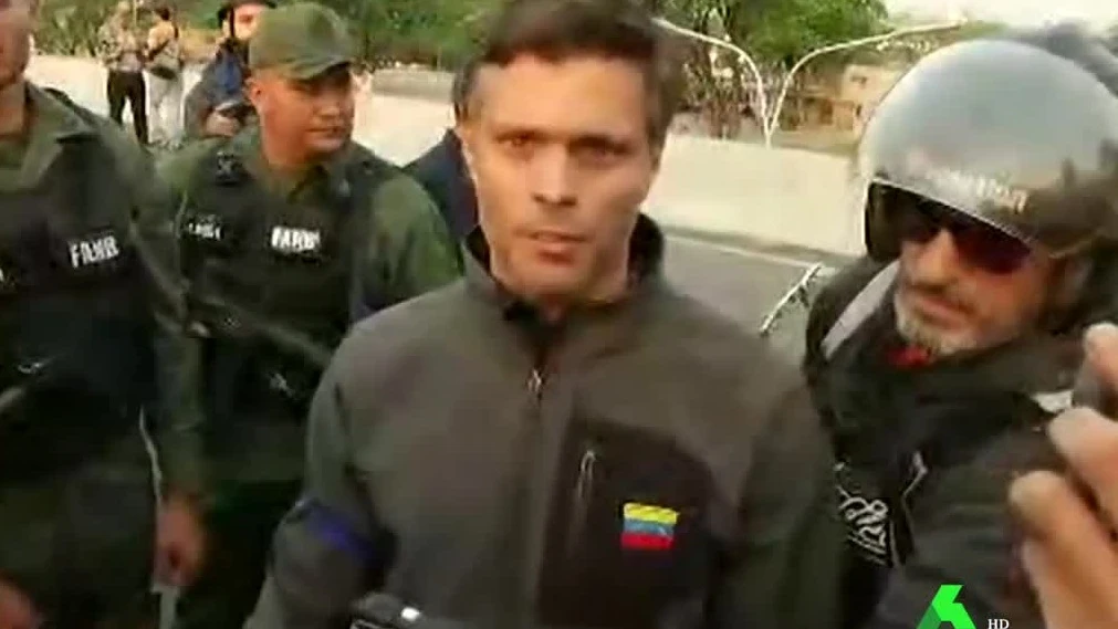 Leopoldo López, tras ser liberado