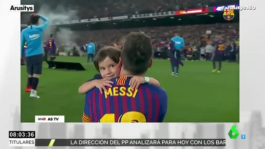 La viral celebración de los hijos de Messi tras la victoria del Barça en La Liga La viral celebración de los hijos de Messi tras la victoria del Barça en La Liga