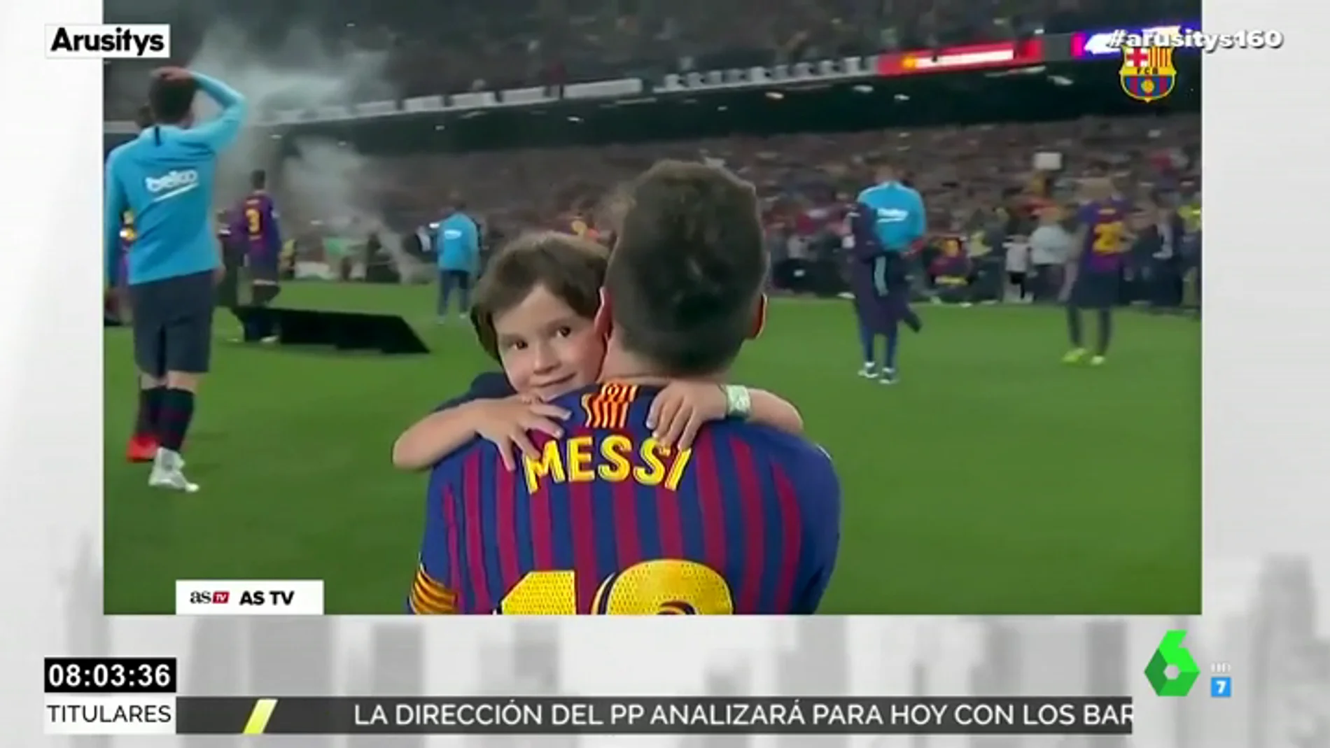 La viral celebración de los hijos de Messi tras la victoria del Barça en La Liga