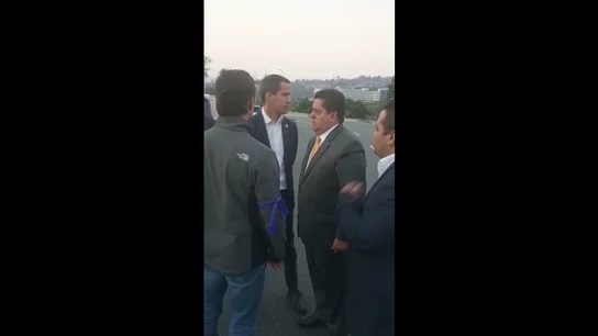 Guaidó y Leopoldo López reciben el apoyo del diputado de Acción Democrática Edgar Zambrano Guaidó y Leopoldo López reciben el apoyo del diputado de Acción Democrática Edgar Zambrano