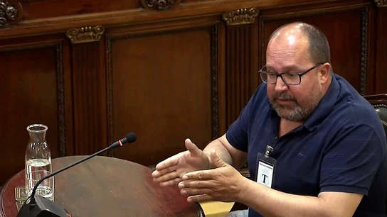 Declaración de Santi Valls, durante la 38 jornada del juicio del "procés" Declaración de Santi Valls, durante la 38 jornada del juicio del "procés"