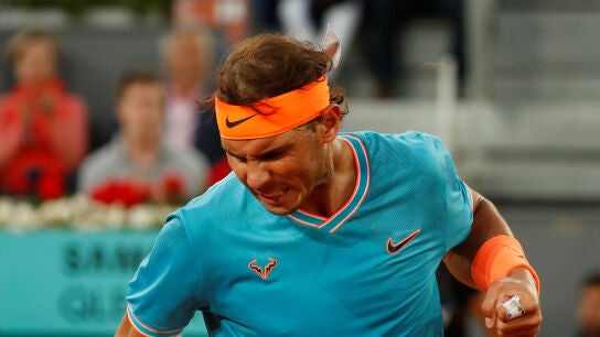 Rafa Nadal celebra su victoria contra Tiafoe